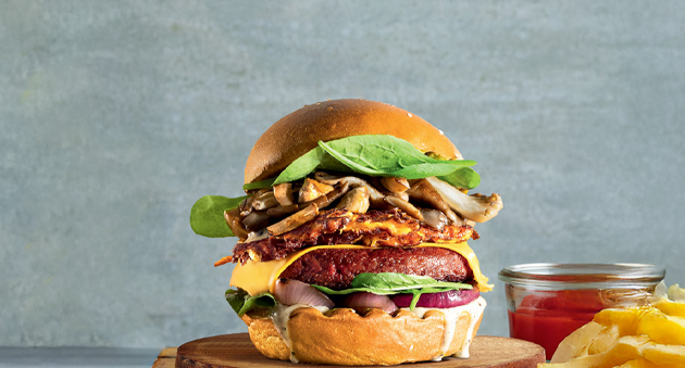 Garden Gourmet vegán burger laskagombával recept