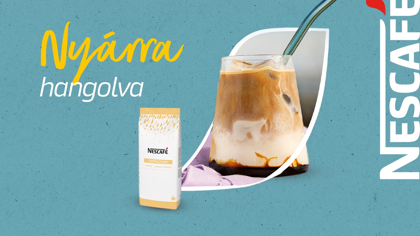 Nescafé vanilias cappuccino summer banner HU